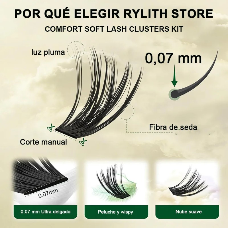Extensiones De Pestañas 8-16mm 280pcs Naturales Mixtas Jst®