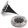 Solar Ground Spotlight with 8 LEDs White Stainless Steel Recessed