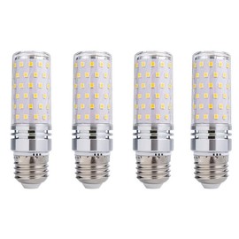 ANYPOWK 8W LED Corn Light Bulb - Equivalent 60W Incandescent, 800LM, E26 Base Daylight 6500K Non-Dimmable, 4-Pack