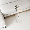 HMYHUM Acrylic Drink Table for Small Spaces, 10" L x