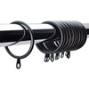 Metal Curtain Ring 40mm Black Curtain Pole Rings with Sliding