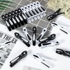 Vinsani Plastic Clothes Pegs 48 Piece Set Black and White