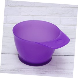 Outanaya 3PCS Thickened Hair Coloring Bowl with Handle Durable Plastic Dyeing Bowls for Home Salon Essential DIY Hair Dye Tools Pink Black and Purple