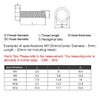 BOZONLI Flanged Hex Bolt (Fully Threaded Setscrew), Stainless Steel Flange