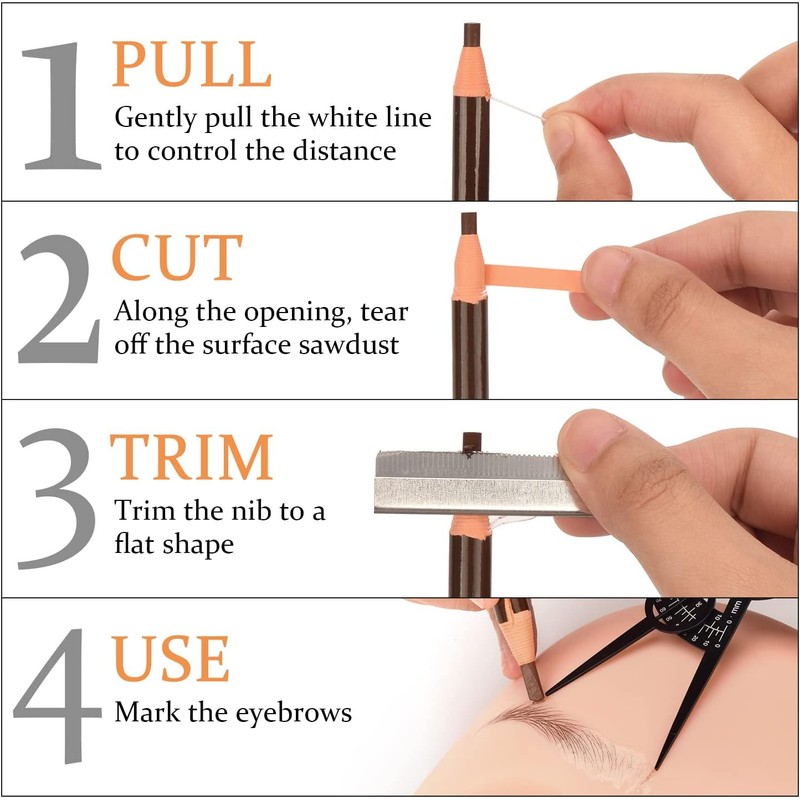 ATOMUS - Regla de cejas para tatuaje, herramienta de maquillaje