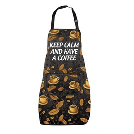 MNIGIU Barista Inspired Apron Coffee Lover Gift Keep And Have A Coffee Waterproof Apron With Pockets Drinkers Merch