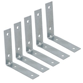 63.5mm (2.5in) Corner Brace Bracket Set L Shaped Mending Reinforcing Plate 5pc