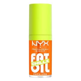 NYX Professional Makeup Fat Oil Chillz Gloss, Brillo Labial Hidratante con Efecto Refrescante hasta por 12 Horas, Sensación No Pegajosa, Fórmula Vegana, Tono Citrus Chiller (Naranja), 4.8 ml