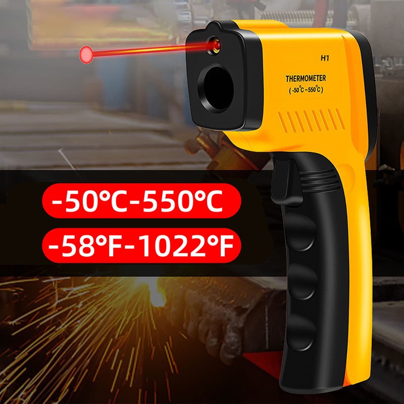 Digital Infrared Thermometer Non Contact 12:1 Handheld Temperature Measuring Gun