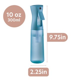 10 OZ Continuous Spray Bottles - Ultra Fine Mist Sprayer | Water Spray Bottle For Hair Stuff, Mister Spray Bottle For Plants Mister | Hair Spray Bottles For Hairstyling, Cleaning, Salons