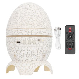 Dinosaur Egg Star Projector Bluetooth Connection Music Player Colorful Stars Night Light with Remote Control White