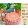 Mandala Life ART Floor Cushion Large with Ponpon Boho Chic