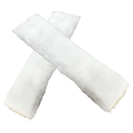 2PCS Car Seat Belt Cover Pads, Soft Faux Sheepskin Seat Belt Protectors, Driving Comfortable Seat Belt Shoulder Strap Cover, Protect Shoulder and Neck, Universal Car Interior Accessories (White)