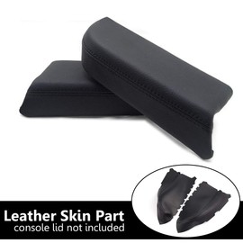 G-PLUS Black Leather Front Door Panel Center Consoles Armrest Cover Replacement for Honda Pilot 2009 2010 2011 2012 2013