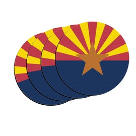 Boelter Brands Arizona State Flag Neoprene Car Coasters, 4-Pack