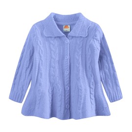 Mud Kingdom - Suéter de cárdigan con botones para niñas, Azul French, 10