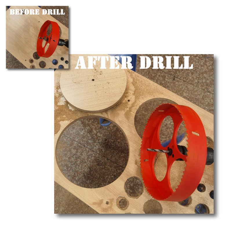 7 Inch Hole Saw with Arbor for Metal Wood Plastic,