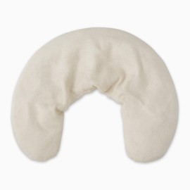 Bucky Linen Hot & Cold Neck Pillow, Natural Buckwheat Filling, Cream, 25x6.5-inch