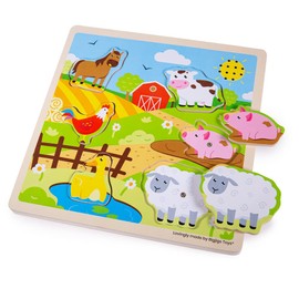 Bigjigs Toys, Farm Sound Puzzle, Wooden Toys, Sensory Toys, Wooden Sound Puzzle, Toddler Puzzles, Jigsaw Puzzles, Wooden Puzzles, Wooden Toys For 3 Year Olds