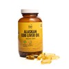 On Target Living Aceite de hgado de bacalao de Alaska, 120 cpsulas blandas  Pescado con lnea en EE. UU.  Vitamina D de origen natural  Rico en omega  