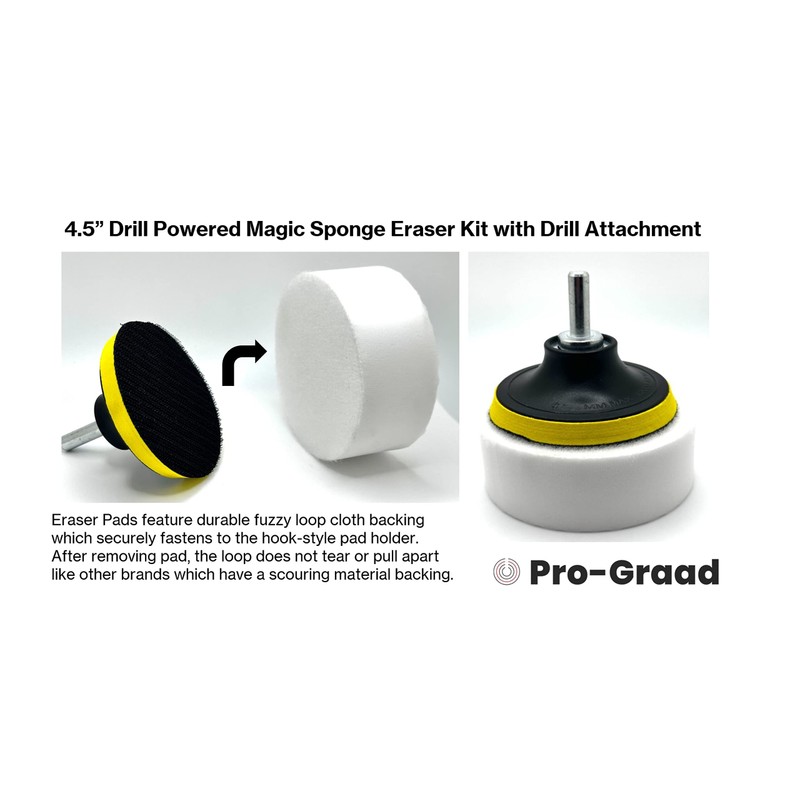 4.5” Drill Powered Magic Sponge Eraser 6 Pieces Kit with
