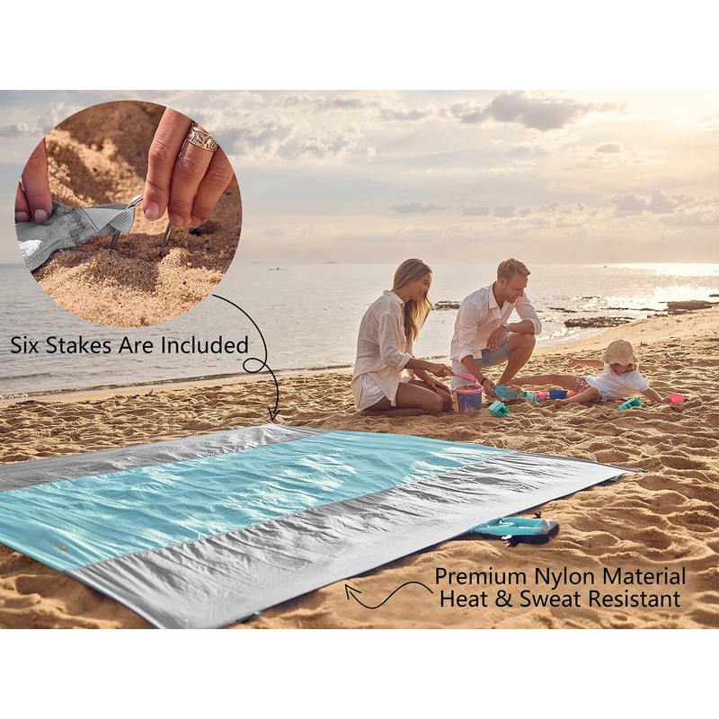 WEKAPO Beach Blanket Sandproof, Extra Large Oversized 10'X 9' for