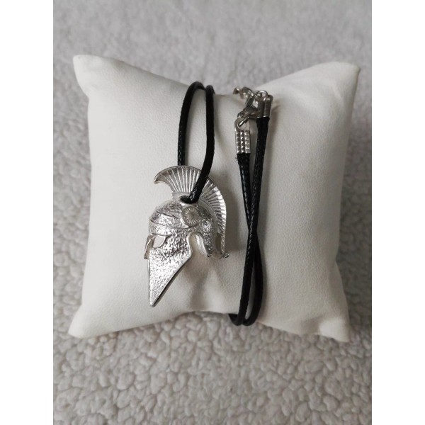 Jara Spartan Helmet Men's .970 Solid Silver Biker Pendant Unisex