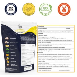 FOOT CURE Citrus Detox Foot Soak with Epsom Salts – for Foot Callus, Da​​​​maged Toenail Appearance, Pedicure Spa, and Soothing Sore, Tired Feet - 16 oz (Pack of 1)