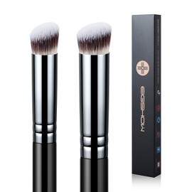 EIGSHOW Concealer Brush Angled Precision Concealer Brush Set Make Up Brush Powder Brush for Cream or Liquid Make-Up Black (E872 & E873)