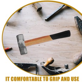 Mobestech 2pcs Hammer Handle Replacement Wooden Hammer Handle for Easy Installation Smooth Grip Wood Construction Fit for Versatile Use