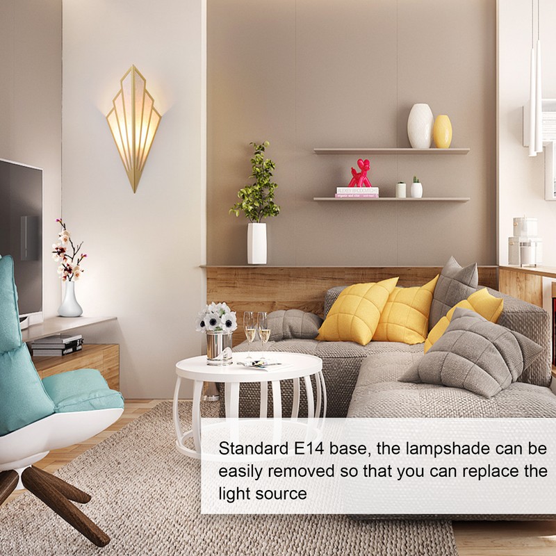 Modern Fabric Wall Lamp E14 Wall Light LED Bedside Lamp
