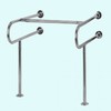 Disabled handle connected safety bar handrail washbasin assistant