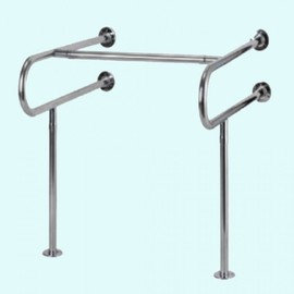 Disabled handle connected safety bar handrail washbasin assistant