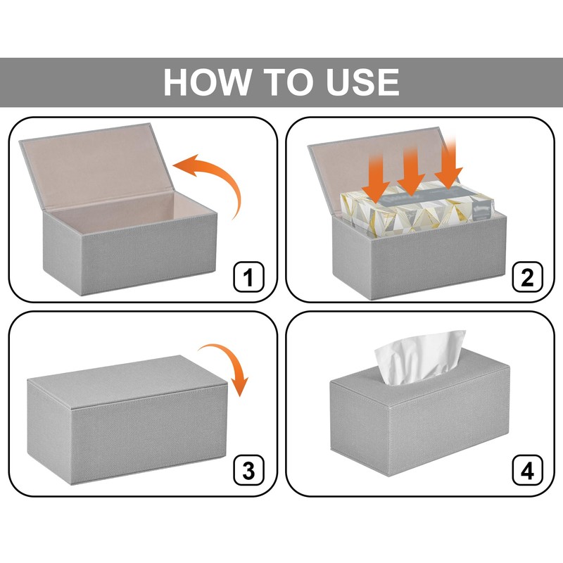 Colylan Tissue Box Cover Rectangular Tissue Box Holder for Bathroom