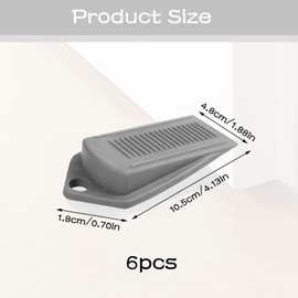 TYVOM 6 Pcs Rubber Door Stop,Door Wedges Indoors Heavy Duty Door Stopper Rubber Anti-Skid Door Wedge for Homes,Offices,Schools and Work Shops