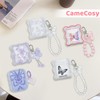 CameCosy for AirPods 1/2 Case Glitter with Crystal Keychain, Clear
