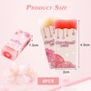 6PCS Cute Sakura Rubber Erasers, Soft Pencil Erasers, Novelty Stationery