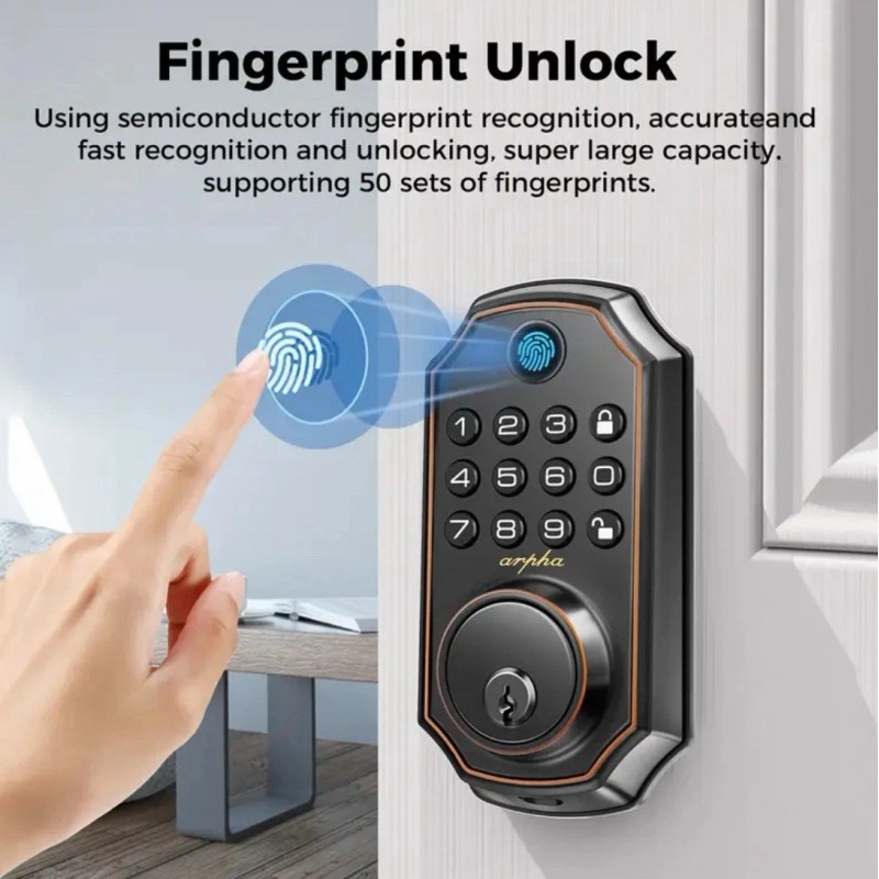 arpha LLAVÍN INTELIGENTE CON ENTRADA HUELLAS DACTILARES Y CÓDIGOS RECOMENDADO