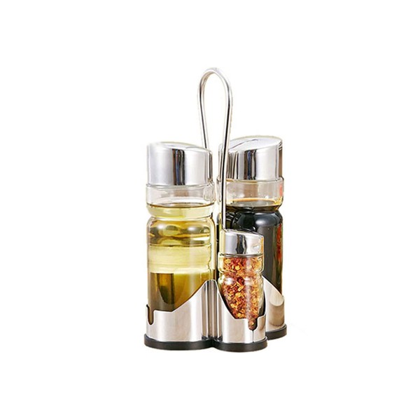 Fdit 4 in 1 Condiment Holder Set for Kitchen, Restaurant