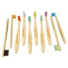 Set de Cepillos Dentales de bambú para Niños, 10 Piezas,