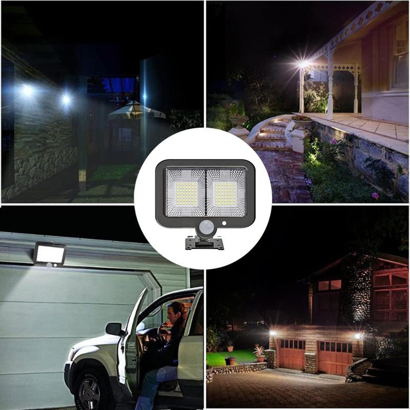 ISLSTCH Solar Flood Lights with 98 LEDs,Motion Detector,16.5ft Cable,IP65 Waterproof