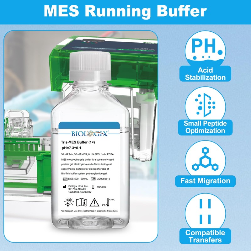 MES Running Buffer (1×), pH 7.3, 500mL/Bottle, 10Bottles/Case