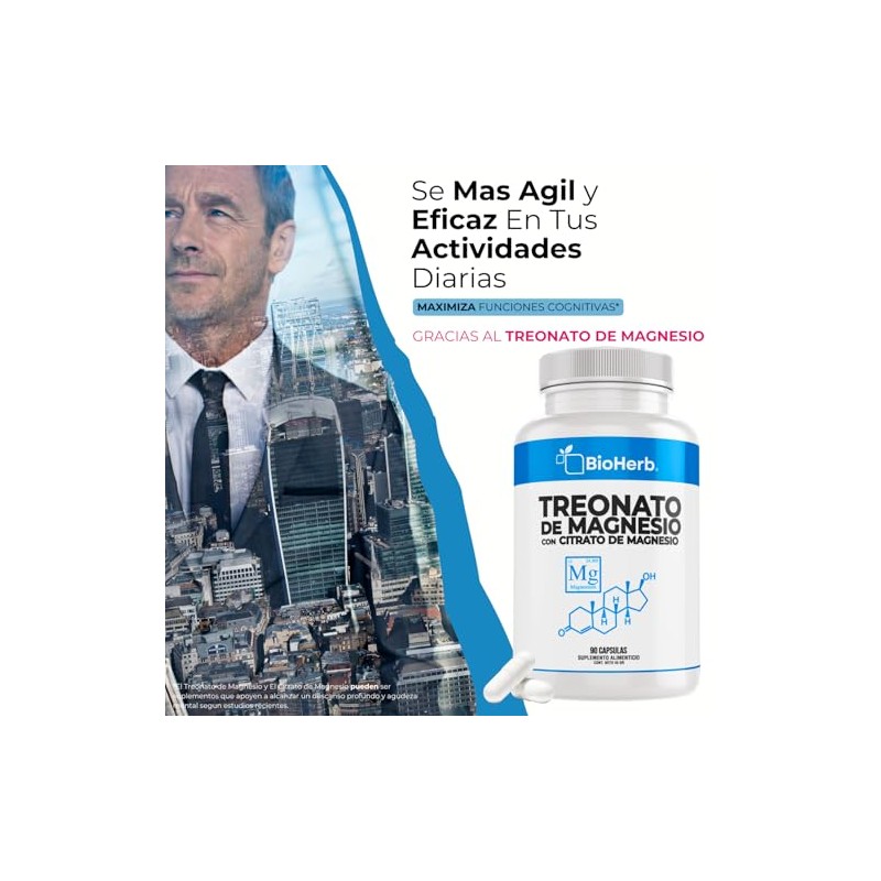 BioHerb® | L-Treonato de Magnesio + Citrato de Magnesio Al
