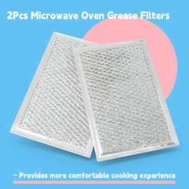 2Pcs Microwave Grease Filters Compatible with GE JVM7195SK6SS PNM9216SK5SS JVM7195EK5ES JNM7196DK5BB JVM7195DK5WW JNM7196SK6SS Microwave Oven Aluminum Filter Set Replacement Part