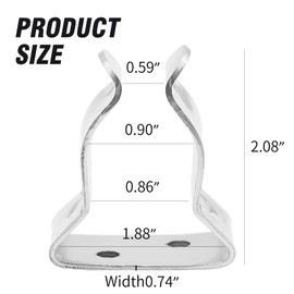 SYOWADA Oar Mounting Bracket Spring Clips 1-1/8" (28 Mm), Maximum I.D. 1-1/2" (38 Mm) 4Pcs