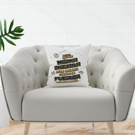 Mugffins Kissen mit Füllung mit Spruch für ÄRZTIN FÜR VERDAUUNGSMEDIZIN - Auf Spanisch - Mejor de la Galaxia Cuando Fuerza me Acompaña - 40 x 40 cm - Lustiges Geschenk Mitarbeiter