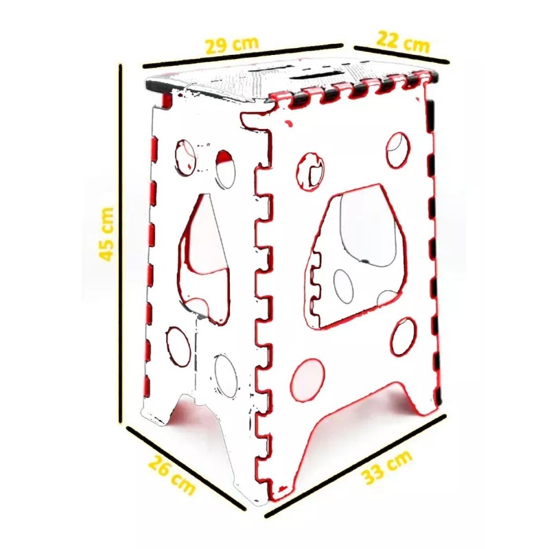 MDJ 2 Bancos Plegable Grande Portátil Plástico 120kg +envio
