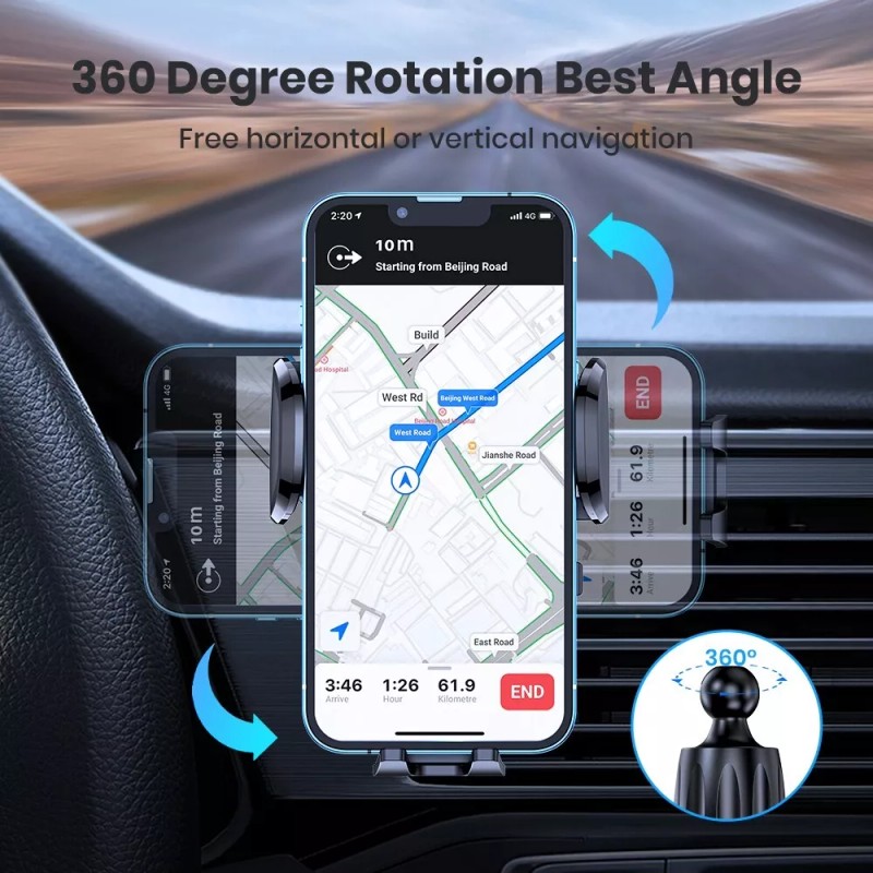 TOPK Phone Mount for Car Universal Air Vent with Hook