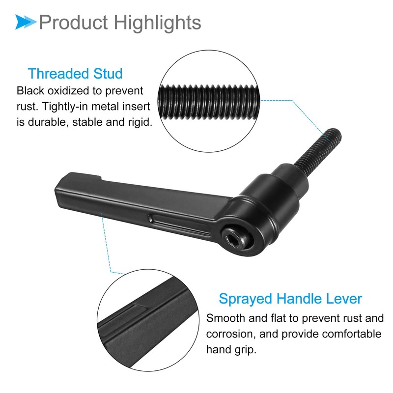 CoCud Clamping Lever Handles M5 x 20 mm Male Thread