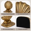 MXARLTR Decorative Shell Bookends, Coastal Nautical Book Ends for Shelves